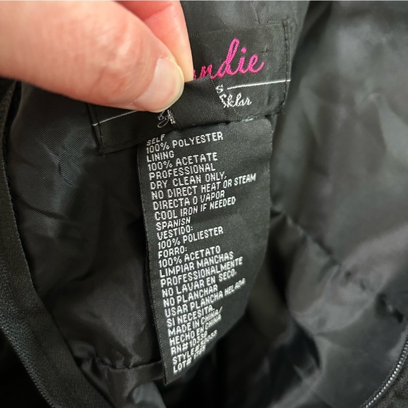 Vintage 90's Blondie Nites Black Tulle Evening Gown Sequins Size 3 Whimsigoth - Picture 4 of 11